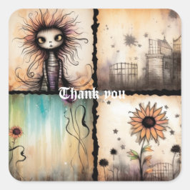 Adesivo Quadrado Obrigado 7