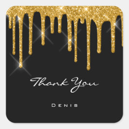 Adesivo Quadrado Obrigado A Dar A Palavra Negra De Dourados.