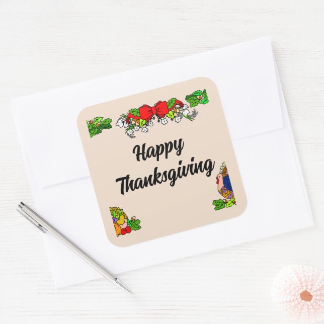 ADESIVO QUADRADO OBRIGADO AO GREETING (Envelope)