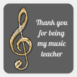 Adesivo Quadrado Obrigado Apreciação do Professor de Música