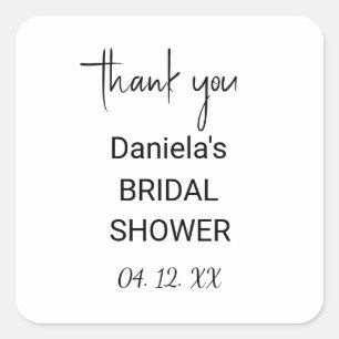 Adesivo Quadrado Obrigado B&W personalizado