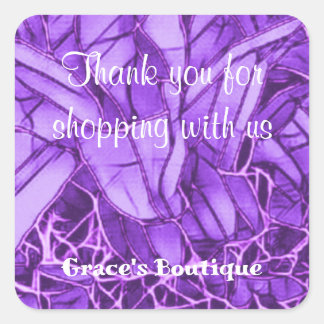 Adesivo Quadrado Obrigado Business Square Sticker