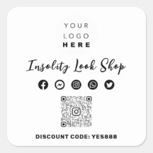 Obrigado CÓDIGO QR Logotipo Código de Desconto Pre