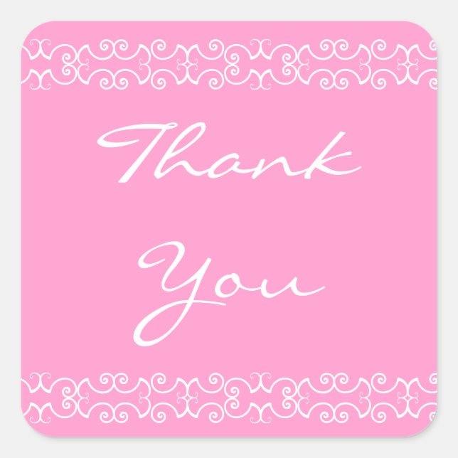 Adesivo Quadrado Obrigado, colante (Frente)