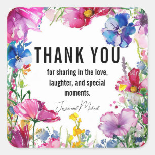 Adesivo Quadrado Obrigado 🌻 💗 Coleção de Sangue 🌹 Prados