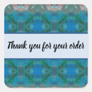 Adesivo Quadrado Obrigado Contemporâneo Pela Sua Empresa De Encomen