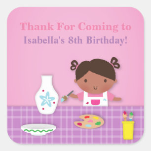 Adesivo Quadrado Obrigado do partido da arte da pintura da cerâmic