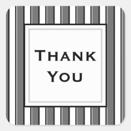 Adesivo Quadrado Obrigado feito sob encomenda você preto cinzento