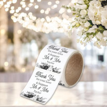 Obrigado Floral Casamento Personalizado 