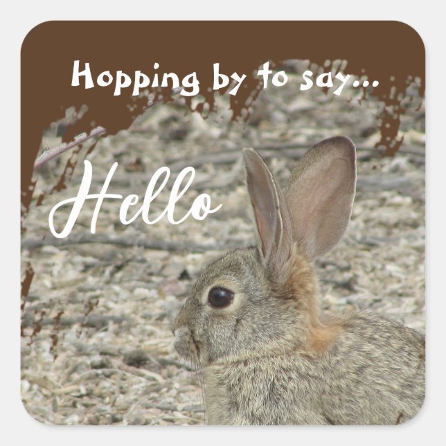 Adesivo Quadrado Obrigado Foto Sexo Neutro (Frente)