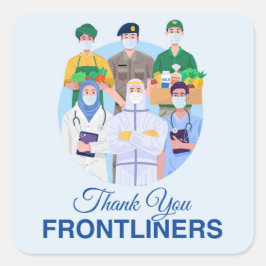 Adesivo Quadrado Obrigado Frontliners