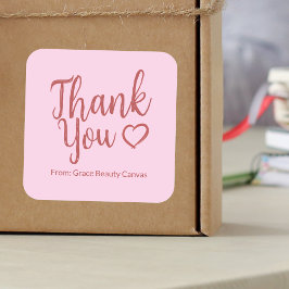 Adesivo Quadrado Obrigado moderno que você escova o script mínimo R