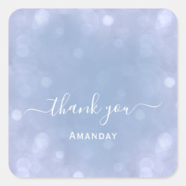 Adesivo Quadrado Obrigado Nome Azul Casamento Pastel Doce16