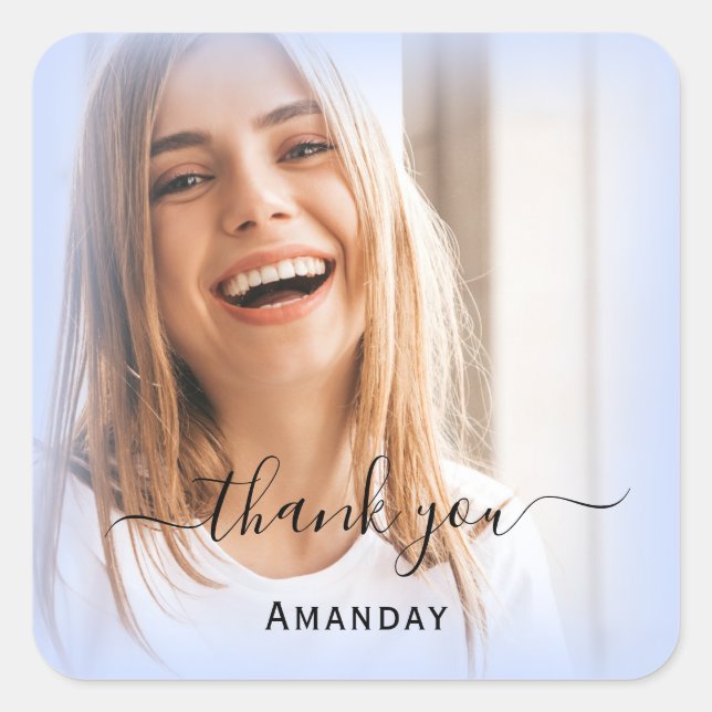 Adesivo Quadrado Obrigado Nome Quadro Foto  Noiva Doce16Anos (Frente)