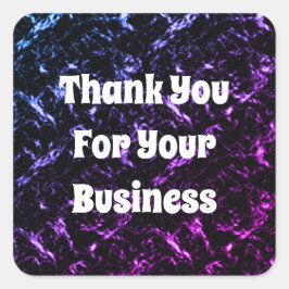 Adesivo Quadrado Obrigado pela sua apreciação do cliente de negócio