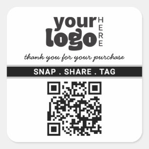 Adesivo Quadrado Obrigado Pela Sua Compra, Pequena Empresa