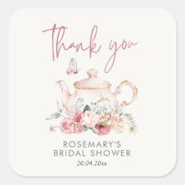 Adesivo Quadrado Obrigado pelo Chá de Panela