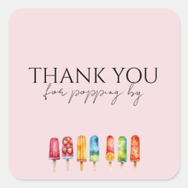 Adesivo Quadrado Obrigado por Pop-Pão por Aquarela