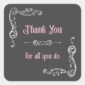 Adesivo Quadrado Obrigado por tudo que você faz