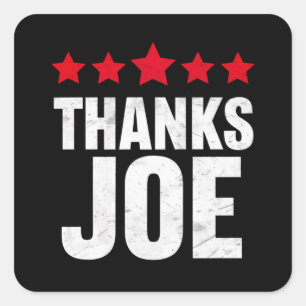 Adesivo Quadrado Obrigado Presidente Obrigado Joe Biden Obrigados J