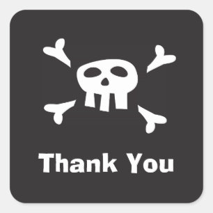 Adesivo Quadrado Obrigado que do favor de partido do pirata você