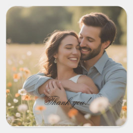 Adesivo Quadrado Obrigado Sticker