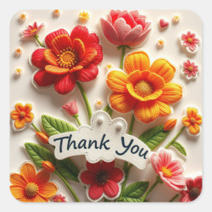 Adesivo Quadrado Obrigado, Stickers