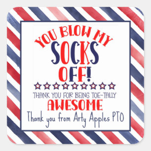 Adesivo Quadrado Obrigado-te por seres o dedo do pé