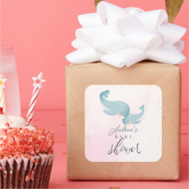 Adesivo Quadrado Obrigado Y all Cowboy Boot & Chá de fraldas