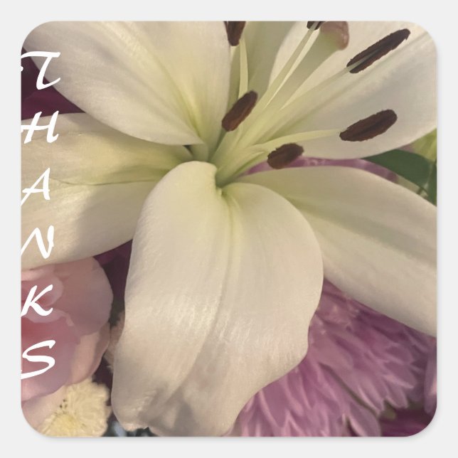 Adesivo Quadrado Obrigados (Frente)