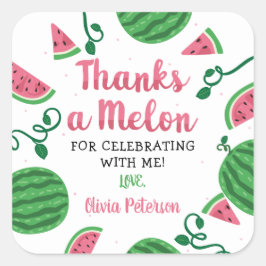 Adesivo Quadrado Obrigados A Melon Sticker, Melancia