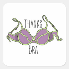 Adesivo Quadrado Obrigados Bra