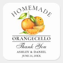 Obrigados de Casamento Orangecello Orangecello