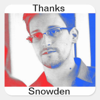 Adesivo Quadrado Obrigados Edward Snowden