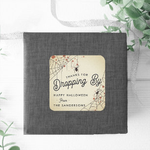 Adesivo Quadrado Obrigados Para A Queda Por Favor Do Partido Hallow