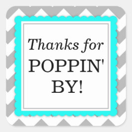 Adesivo Quadrado Obrigados para Poppin' By Square sticker - Chevron
