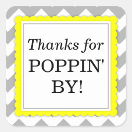 Adesivo Quadrado Obrigados para Poppin' By Square sticker - Chevron