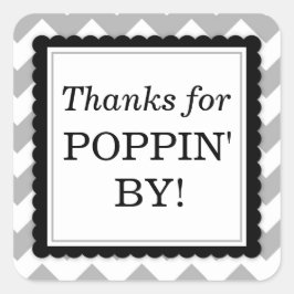 Adesivo Quadrado Obrigados para Poppin' By Square sticker - Chevron