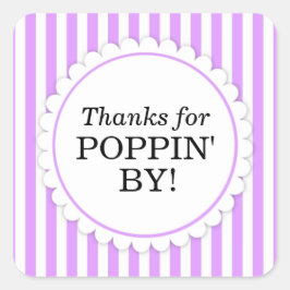 Adesivo Quadrado Obrigados para Poppin' By Square sticker - Stripes