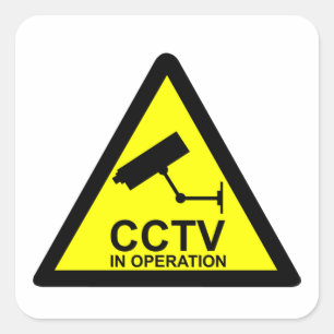Adesivo Quadrado Observação do CCTV