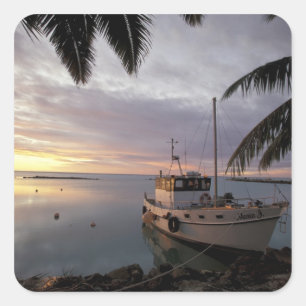 Adesivo Quadrado Oceânia, Polinésia, Ilhas Cook, Aitutaki,