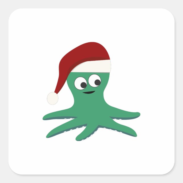 Adesivo Quadrado Octopus Natal (Frente)