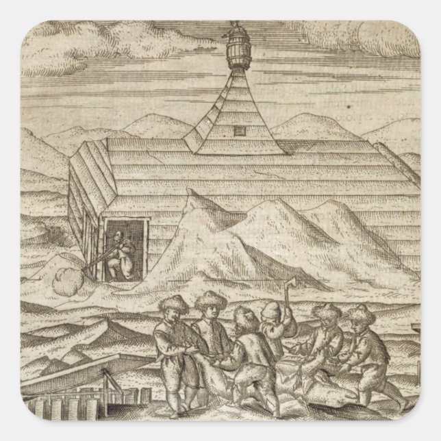 Adesivo Quadrado Óculos de caça e esfola, fora do gabinete (Frente)