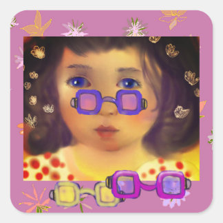 Adesivo Quadrado Óculos escuros