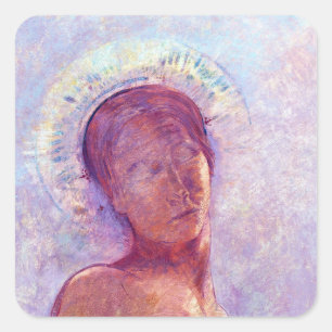 Adesivo Quadrado Odilon Redon, olhos fechados 1889