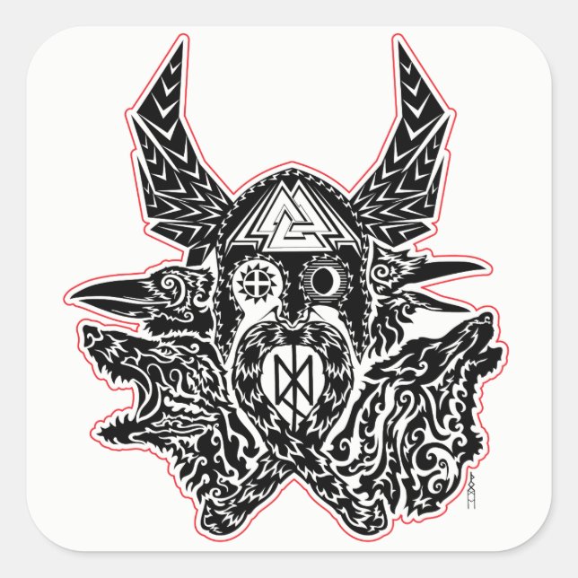 Adesivo Quadrado Odin - Emblem Sticker (Frente)