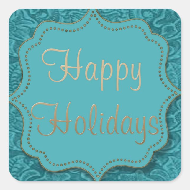 Adesivo Quadrado Oeste Arrefecia Couro Com Feriados Felizes Do Cent (Frente)