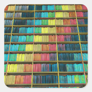 Adesivo Quadrado Oferta de Amantes de Biblioteca