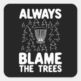 Adesivo Quadrado Oferta de cesta de disco Golf