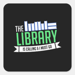 Adesivo Quadrado Oferta de Livros da Biblioteca Bibliotecária